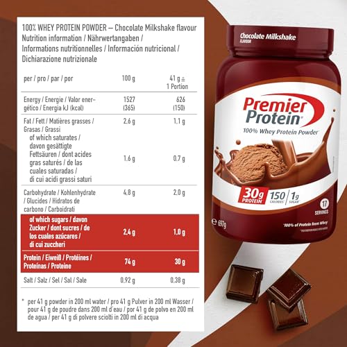 Premier Protein Vanilla Milkshake Powder - 30g Protein, Gluten Free, 29 Servings