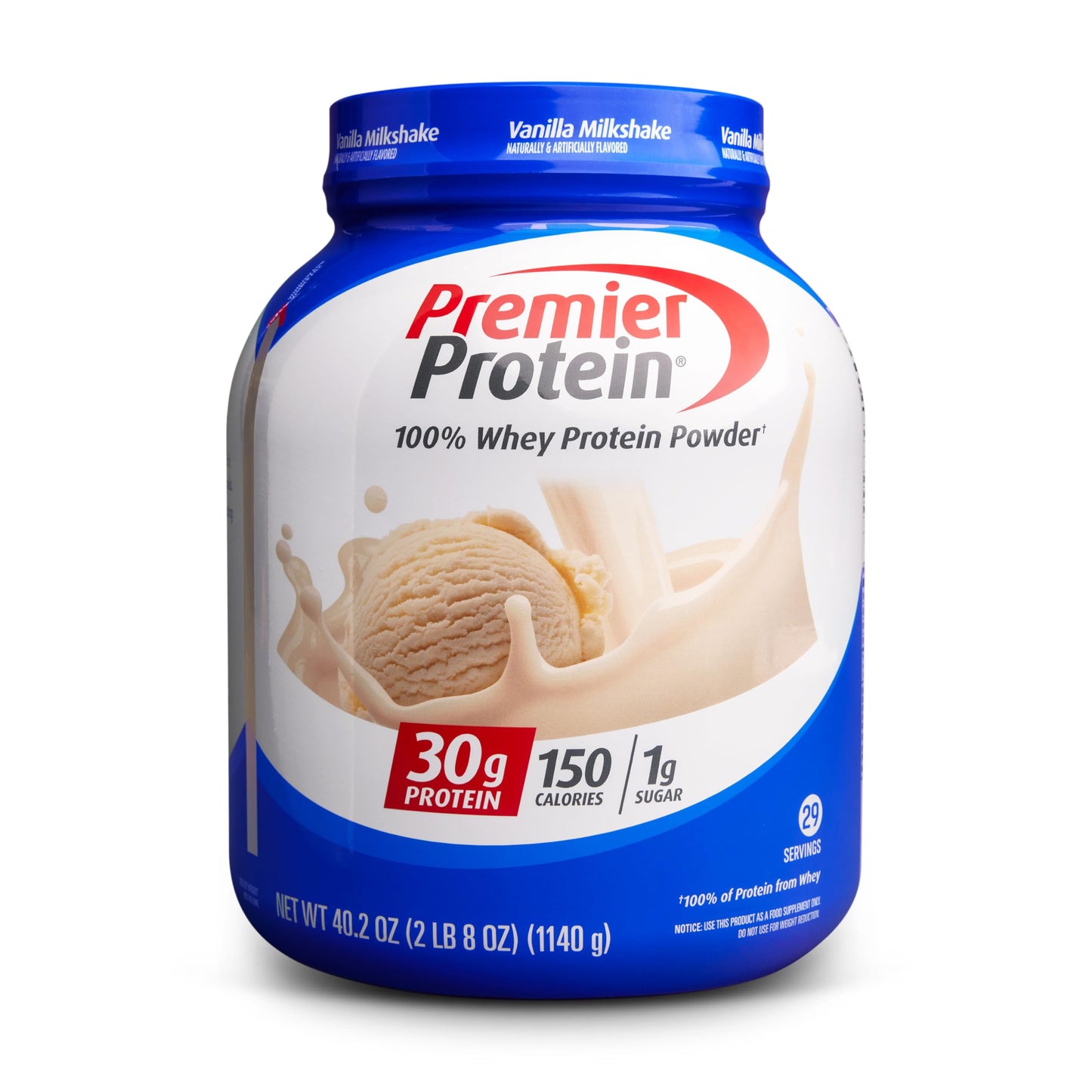 Premier Protein Vanilla Milkshake Powder - 30g Protein, Gluten Free, 29 Servings
