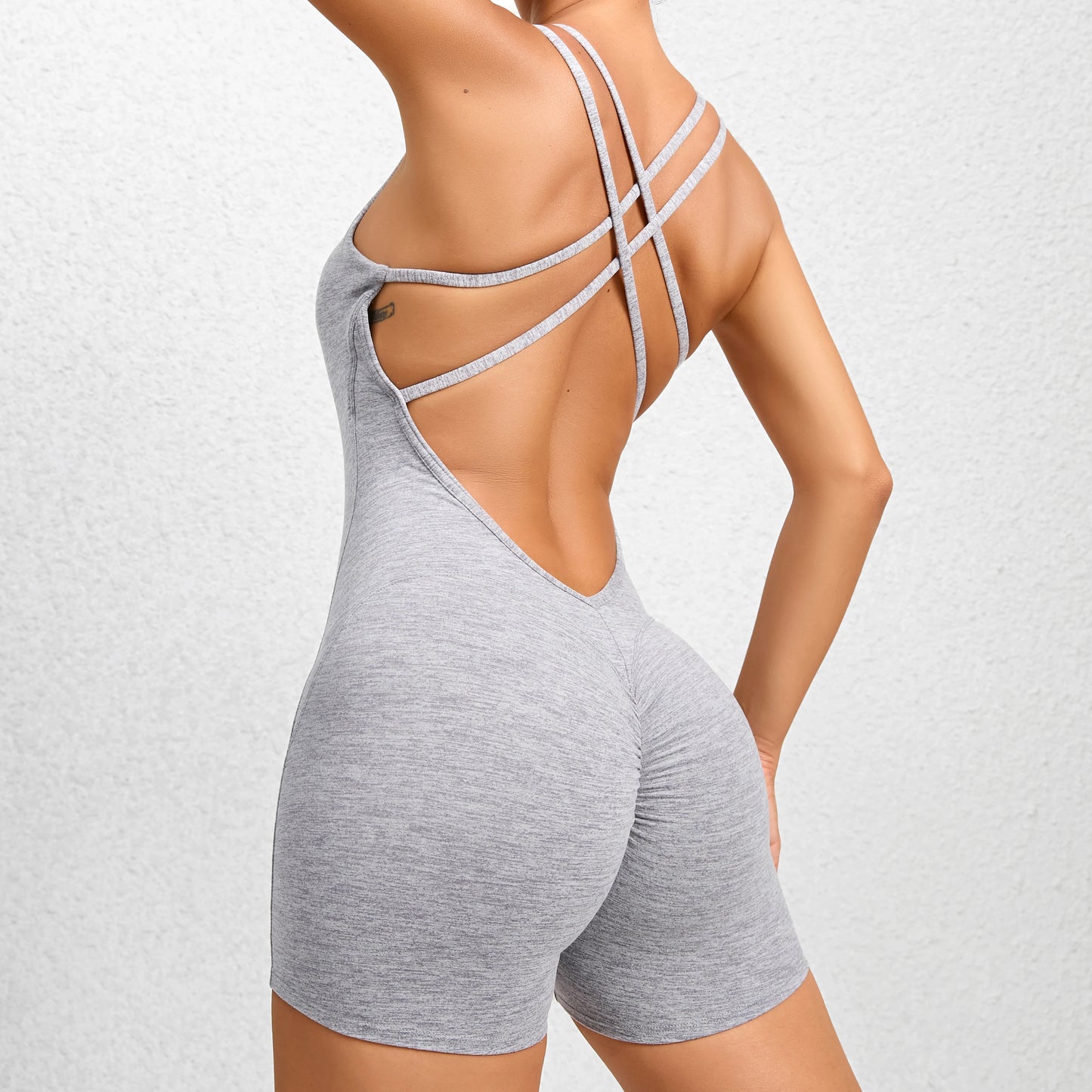 Padded Active Wear Gym Yoga Bodysuit Women Fitness Clothing Women Workout Female Sports Outfit Suits Exercise Jumpsuit