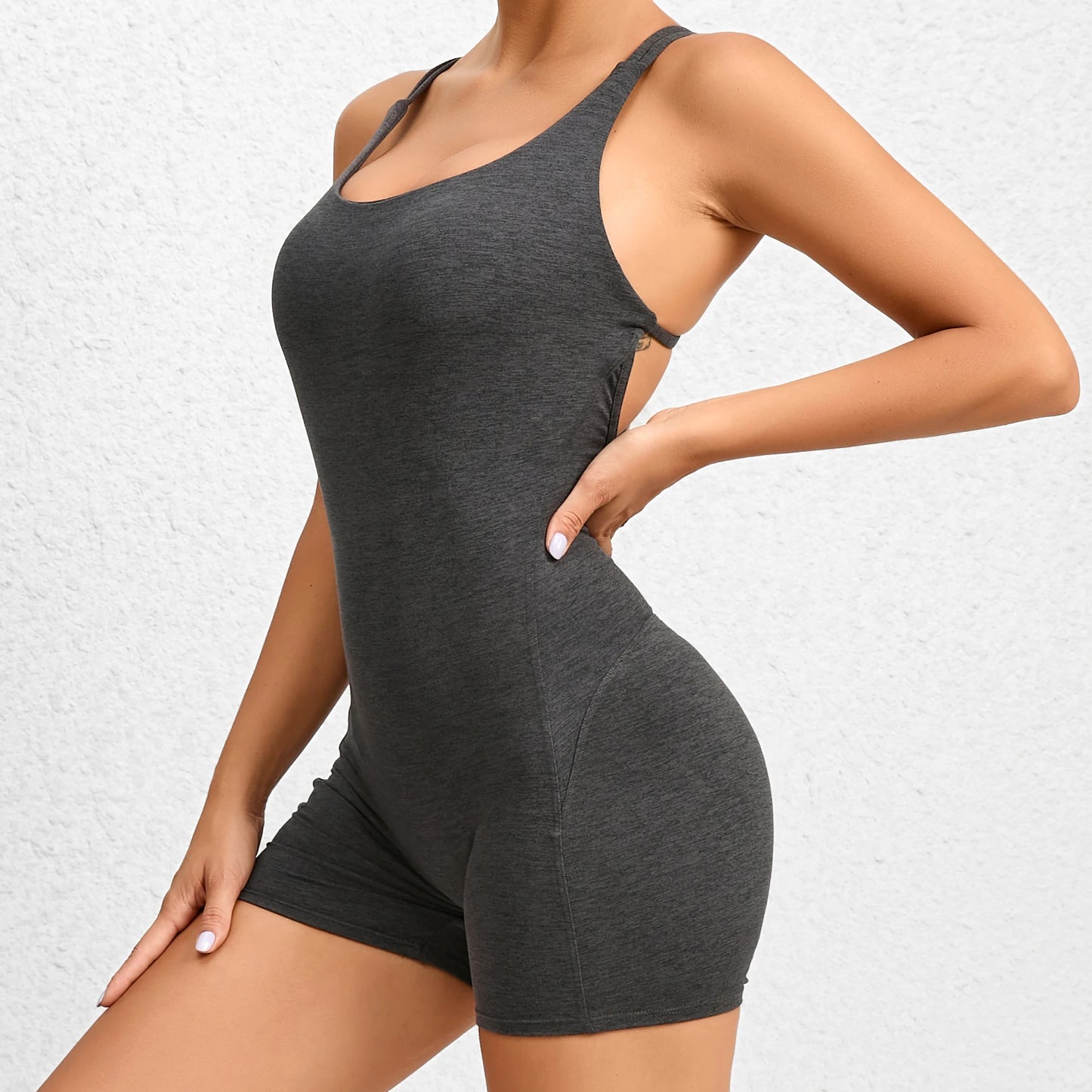 Padded Active Wear Gym Yoga Bodysuit Women Fitness Clothing Women Workout Female Sports Outfit Suits Exercise Jumpsuit