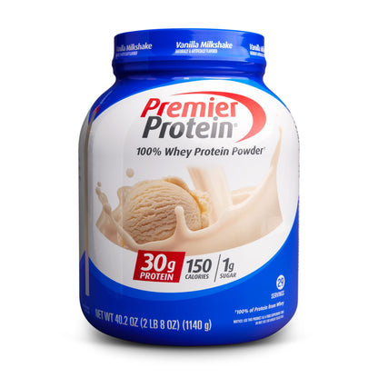 Premier Protein Vanilla Milkshake Powder - 30g Protein, Gluten Free, 29 Servings