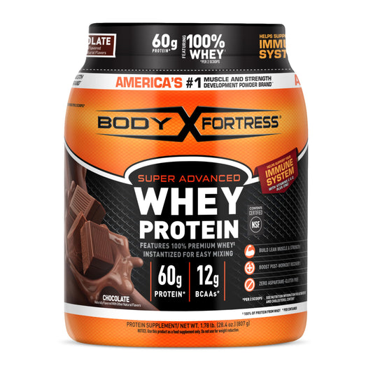 Body Fortress Whey Protein Powder - Vanilla with Immune Support, 3.9 lbs