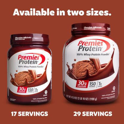 Premier Protein Vanilla Milkshake Powder - 30g Protein, Gluten Free, 29 Servings