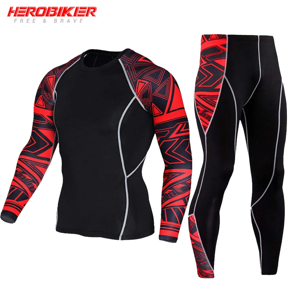 Men's Compression Sportswear Suits Gym Tights Training Clothes Workout Jogging Sports Set Running Rashguard Tracksuit For Men