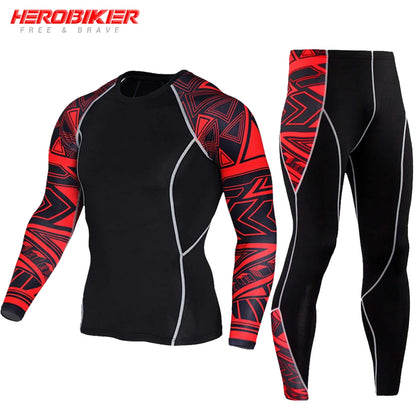 Men's Compression Sportswear Suits Gym Tights Training Clothes Workout Jogging Sports Set Running Rashguard Tracksuit For Men
