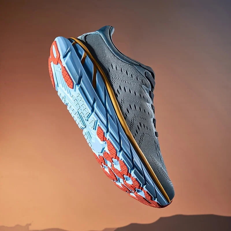Men's Road Running Walking Shoes | Max Cushioned Comfort | Durable Non-Slip | Breathable Athletic Tennis Cross-Training Sneakers