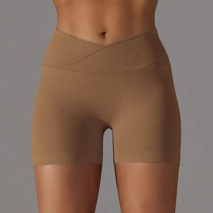 Women High Waist Workout Fitness Yoga Shorts Gym Push Up Yoga Leggings Scrunch Butt Seamless Sports Shorts