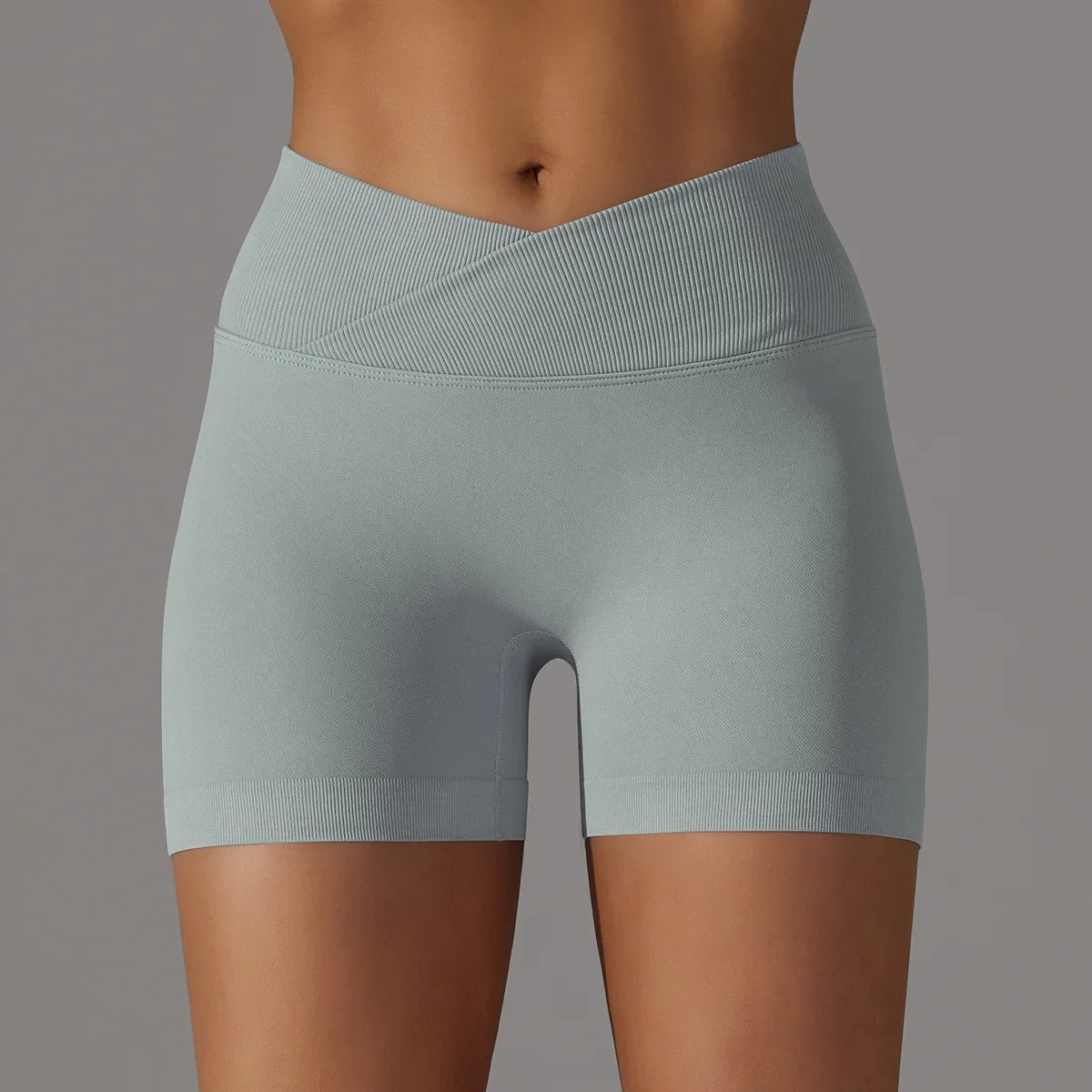 Women High Waist Workout Fitness Yoga Shorts Gym Push Up Yoga Leggings Scrunch Butt Seamless Sports Shorts
