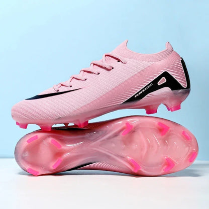 New Men Football Boots Cleats Long Spikes Outdoor Sport Soccer Shoes Adult Training Boys Non Slip Breathable Match Comfortable