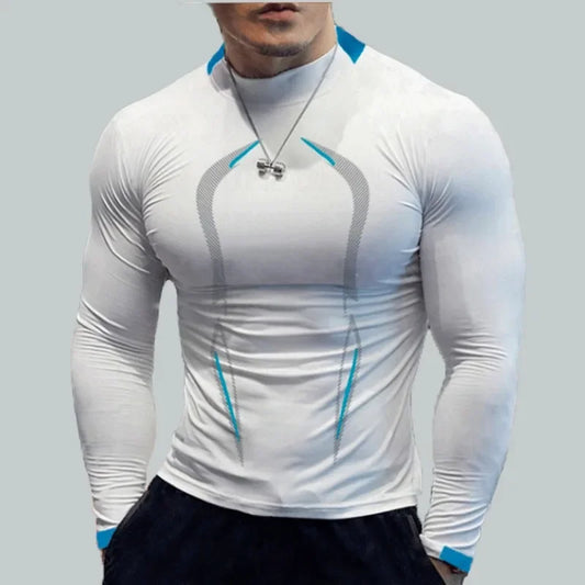 Men Compression Sports Shirt Tops Long Sleeve Gym Exercise Fitness T-Shirts Quick Dry Running t Shirts Bodybuilding Tees Clothes