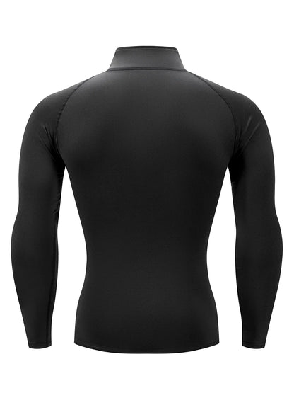 2025 New Men Sportswear Fitness Top Gym Shirts Quick-drying Breathable Slim Long-sleeved T-shirt Running Training Clothes Autumn