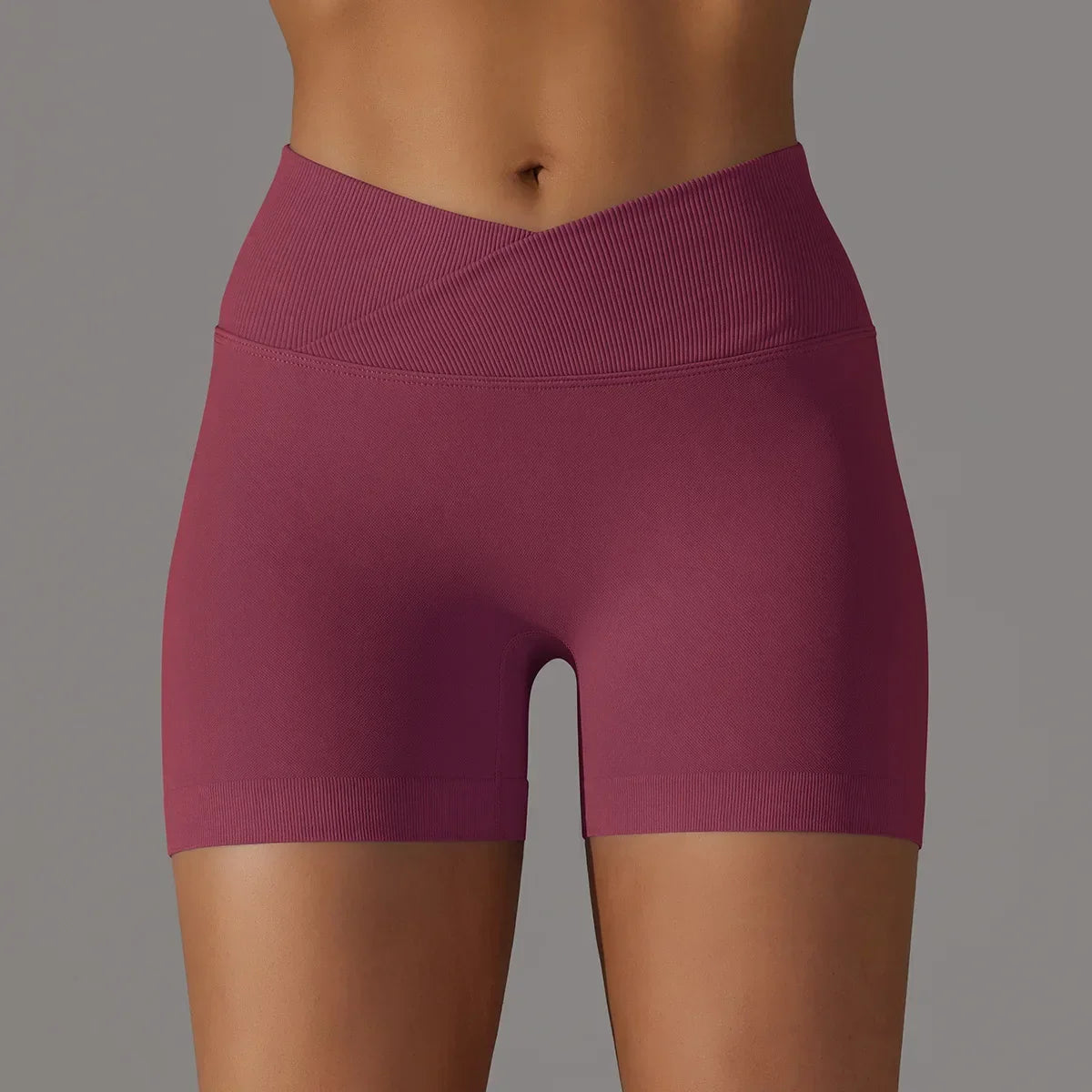 Women High Waist Workout Fitness Yoga Shorts Gym Push Up Yoga Leggings Scrunch Butt Seamless Sports Shorts
