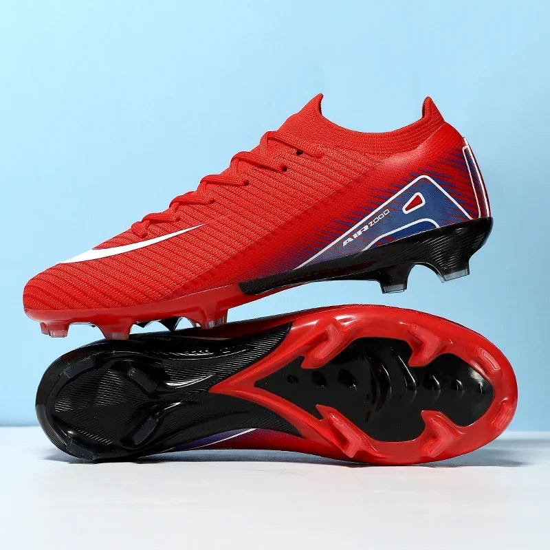New Men Football Boots Cleats Long Spikes Outdoor Sport Soccer Shoes Adult Training Boys Non Slip Breathable Match Comfortable