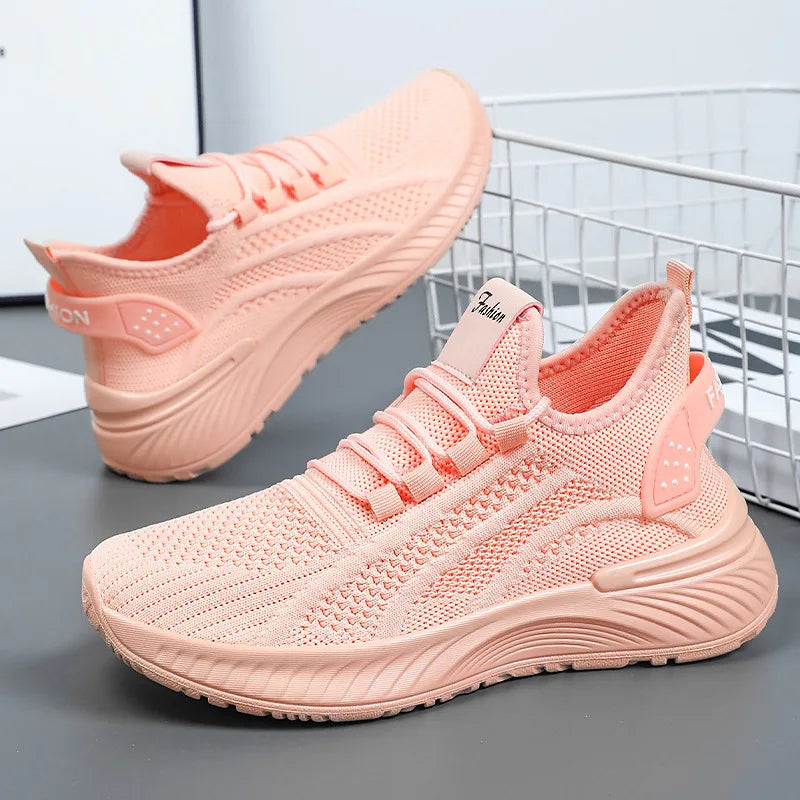 Womens Summer Running Shoes with Soft Cushioned Sole, Breathable Athletic Shoes Sport Tennis Sneakers for Gym, Training, Walking
