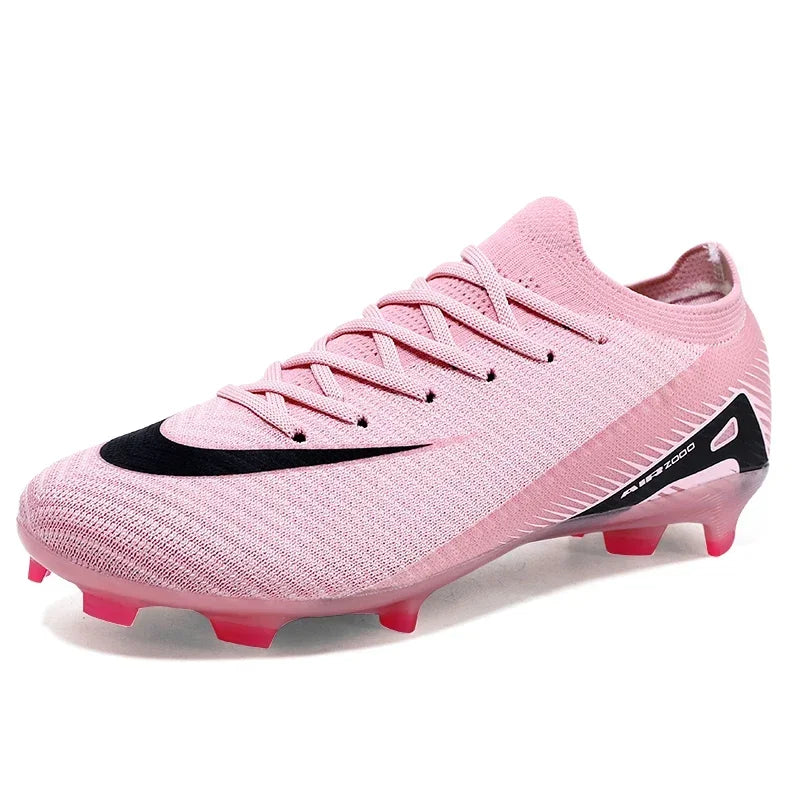 New Men Football Boots Cleats Long Spikes Outdoor Sport Soccer Shoes Adult Training Boys Non Slip Breathable Match Comfortable