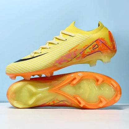 New Men Football Boots Cleats Long Spikes Outdoor Sport Soccer Shoes Adult Training Boys Non Slip Breathable Match Comfortable