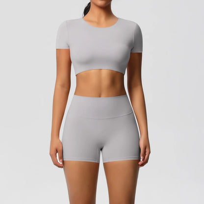 Workout Sportswear 2Pcs Piece Female Women Active Wear Sports Tank Top Women Gym Workout Leggins Booty Bum Leggins