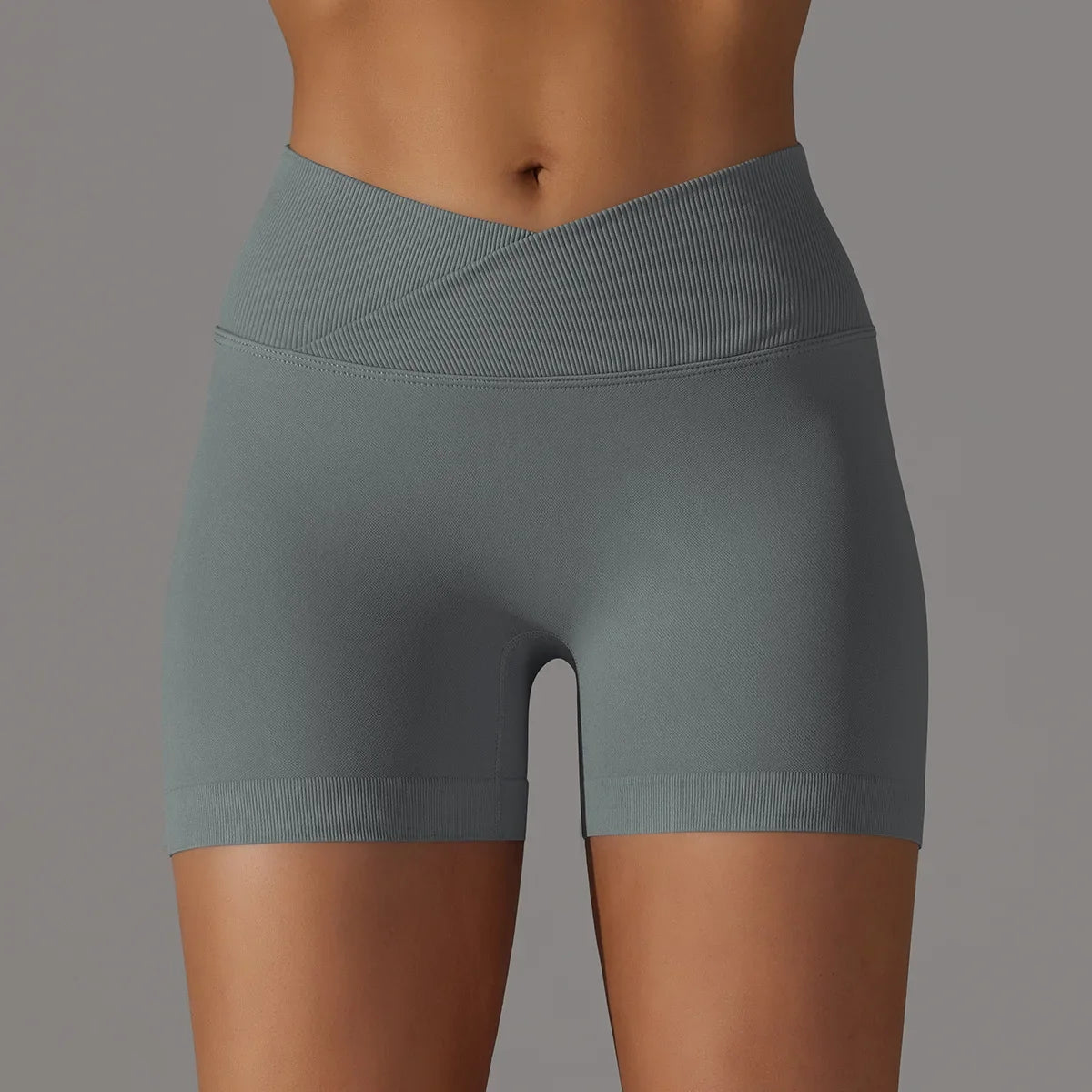 Women High Waist Workout Fitness Yoga Shorts Gym Push Up Yoga Leggings Scrunch Butt Seamless Sports Shorts