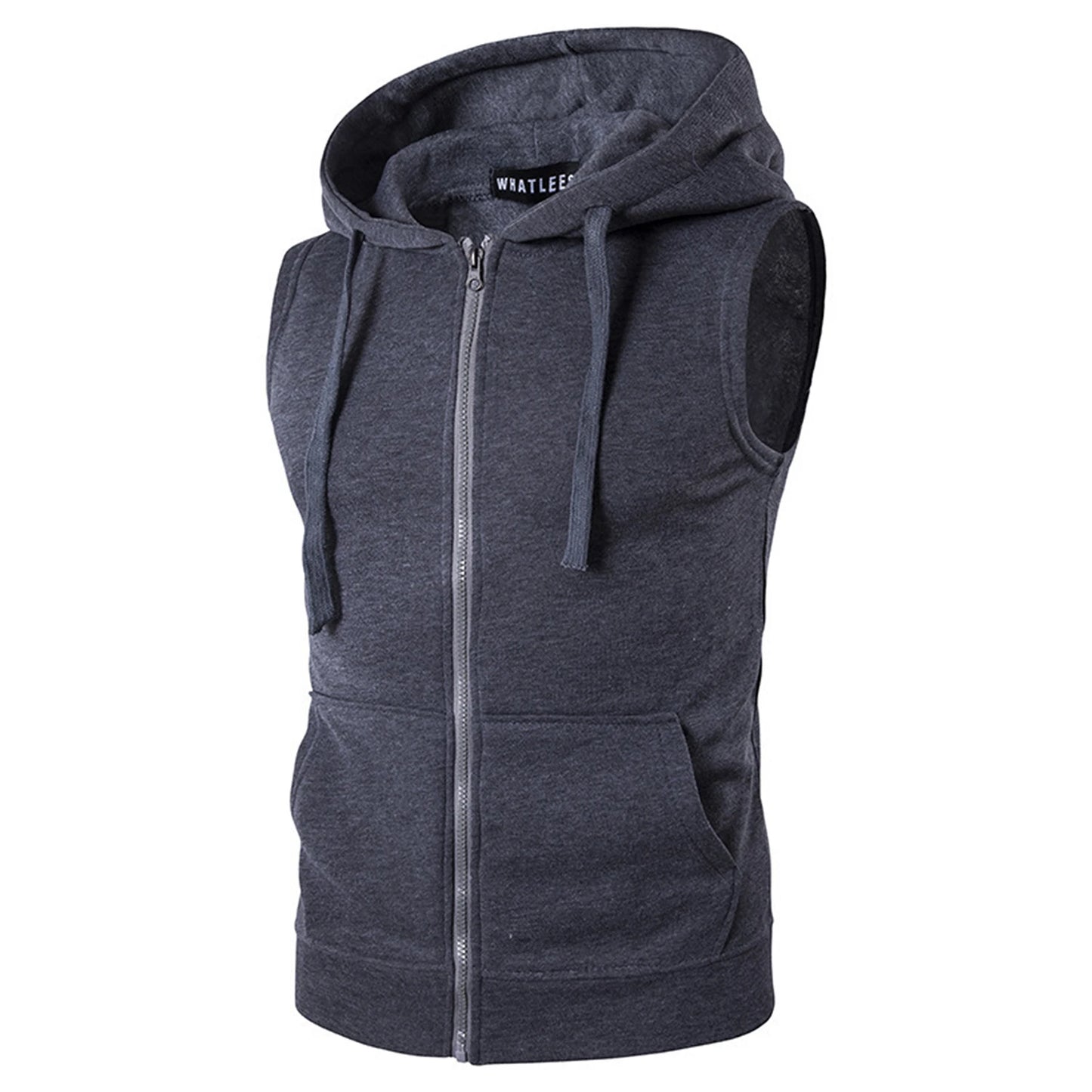 Men Casual Sport Tops Sleeveless Hooded Hoodie Sweatshirt Tank Top Sports Vest Workout Top for Athletics Running Jogging Cycling