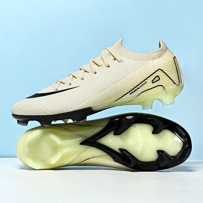 New Men Football Boots Cleats Long Spikes Outdoor Sport Soccer Shoes Adult Training Boys Non Slip Breathable Match Comfortable