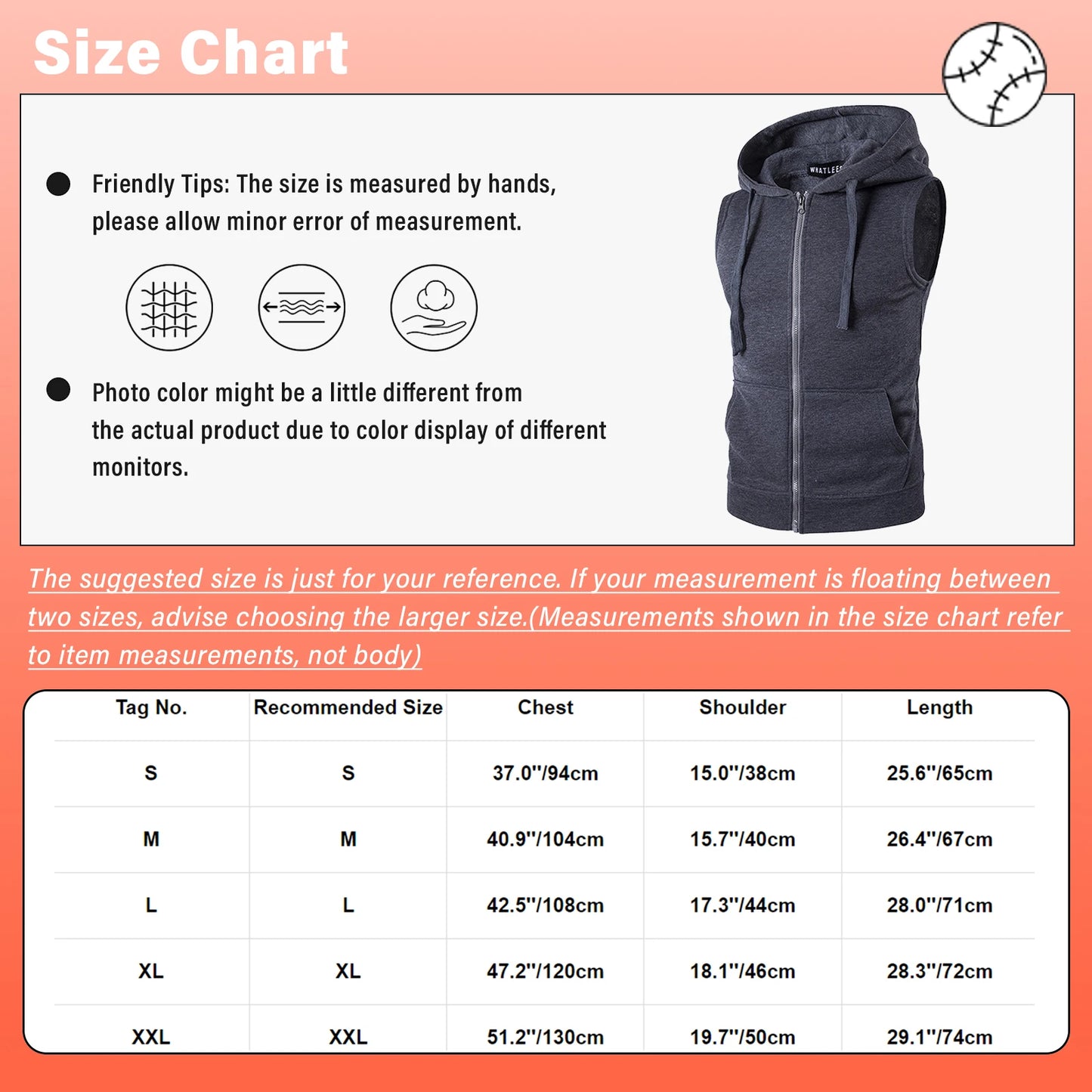 Men Casual Sport Tops Sleeveless Hooded Hoodie Sweatshirt Tank Top Sports Vest Workout Top for Athletics Running Jogging Cycling